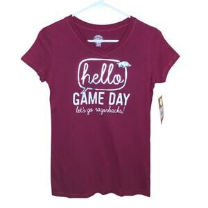 Arkansas Razorbacks Girls Game Day T-Shirt XL New